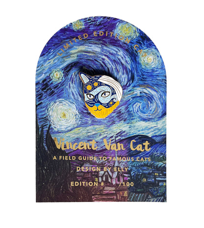 Vincent Van Cat Enamel Pin | Limited Edition